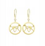 Mejk Jewellery Aranyozott fülbevaló szlughi kutyával, 925-ös ezüst, ékszer, ajándék nőknek, Ingyenes gravírozással (KOLCZYKI Z CHARTEM ARABSKIM)