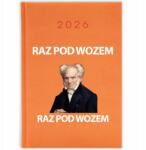 FunnyCase Könyvnaptár 2026 Alkalommal A Kocsi Alatt Egyszer A Kocsi Alatt Narancssárga Tervező Wz (Kalendarz 2026 RAZ POD WOZEM RAZ POD WOZEM)