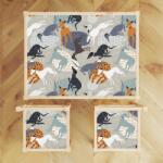 Epson Vízálló matrica Ikea Latt gyerekszékhez Skandináv stílusú kutyák (1162_latt)