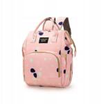 Ecarla Pelenkázó hátizsák babakocsihoz, szervező, pasztell rózsaszín, anyukáknak és apukáknak (PLM16WZ2)