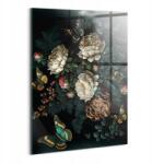 Wallfluent Üvegkép Fotó Üveg Modern Konyhába Botanikus virágmintás (010010010240100075346)