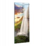 Wallfluent Üveg Falikép Vendégszobába Gyönyörű Izlandi Vízesés (010010010180100001542)