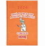 FunnyCase Könyvnaptár 2026 Mutasd Meg A Fogaidat *név* Narancssárga Ajándék (Kalendarz 2026 POKAŻ MI SWOJE ZĘBY *IMIĘ*)