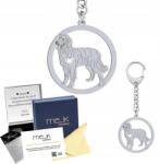 Mejk Jewellery Ezüst kulcstartó kutyával Hovawart 925 Ékszer Ajándék Nő Gravírozás Ingyenes (BRELOK Z PSEM HOVAWART)