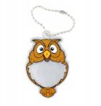 Refloactive Színes, fényvisszaverő bagoly alakú függő a gyermek iskolatáskájára, lánccal (ZM-0309)