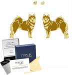 Mejk Jewellery Aranyozott fülbevaló Shiba Inu kutyával 925 Ezüstből Ajándék Ékszer Dedikálás Ingyen (Shiba-inu)