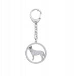 Mejk Jewellery Australian Cattle Dog Kulcstartó Ezüst925 Ajándék Gravírozás Ingyenes (BE R822)