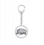 Mejk Jewellery Ezüst kulcstartó kutyával Alpesi vadász rövidlábú ajándék Gravírozás Ingyenes (BRELOK ALPEJSKI GOŃCZY KRÓTKONOŻNY)