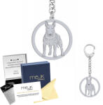Mejk Jewellery Kulcstartó Bulterier Standard Ezüst925 Ajándék Gravírozás Ingyenes (BE R442)