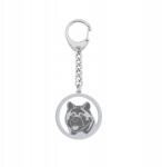 Mejk Jewellery Amerikai akita kulcstartó Ezüst925 Ajándék Gravírozás Ingyenes (BE R864)
