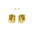 Mejk Jewellery Aranyozott fülbevaló közép-ázsiai juhászkutyával, 925-ös ezüst, ékszer ajándék Dedikációval (kolczyki z psem Owczarek Środkowoazjatycki )