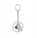 Mejk Jewellery Ezüst kulcstartó kutyával Német kutya 925 Ékszer Ajándék Gravírozás Ingyenes (Brelok z Dogiem Niemieckim)
