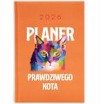FunnyCase Könyvnaptár 2026 Valódi Macska Tervező Narancssárga Ajándék Minták (Kalendarz Pomarańcza PLANER PRAWDZIWEGO KOTA)