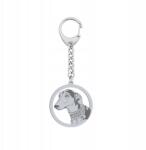 Mejk Jewellery Ezüst kulcstartó kutyával Hungarian Greyhound 925 Ajándék Dedikálás Gravírozás Ingyenes (BRELOK CHART POLSKI)