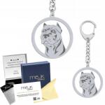Mejk Jewellery Pitbull kulcstartó Ezüst 925 Ajándék Nő Gravírozás Ingyenes (BRELOK DO KLUCZY Z PSEM)