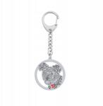 Mejk Jewellery Ezüst kulcstartó Pumi 925 kutyával Ajándék Ékszer Gravírozás Ingyenes (PUMI)