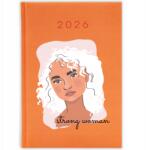  Könyvnaptár A5 2026 Narancssárga Női tervező Strong Woman Wz (Kalendarz 26 Pomarańczowy Strong Woman)