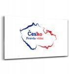 Wallfluent Kép edzett üvegből Csehország térképe 140x70 cm (010010010100100075895)
