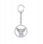 Mejk Jewellery Ezüst kulcstartó Peterbald macska 925 Ékszer Ajándék Gravírozás Ingyenes (brelok srebrny z Kot Peterbald)