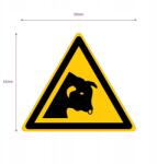  Matrica W034 óvatosan Figyelmeztetés Bika 5cm (Naklejka W034)