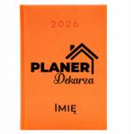  Könyvnaptár A5 2026 évfolyamra Narancssárga tervező tetőfedő varázsló (Planer 26 Pomarańczowy Dla Dekarza)