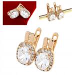 Xuping 2335 Aranyozott fülbevaló cirkónia kövekkel, 18 karátos arannyal bevonva Xuping, lógós