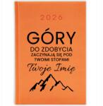  Naptár 2026 Narancssárga A5 Ajándék Barátnőnek Hegy (KALENDARZ POMARAŃCZOWY GÓRY DO ZDOBYCIA)