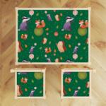 Epson Vízálló matrica Ikea Latt gyerekszékhez Erdei állatok és lufik (1006_latt)