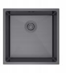 WaterMark Acél mosogató fekete grafit függesztett 44cm 44x44 Pvd szifon WaterMark (WaterMark4444)