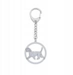 Mejk Jewellery Kulcstartó Kis Basset Vandál Griffendél Ezüst 925 Nő Gravírozás (Brelok z psem Mały Basset Gryfon Wandejski)