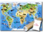 Consalnet Fotótapéta Flizelina Földrajz Állatok Világtérkép 100x75 ragasztó ingyen (12844VX2)