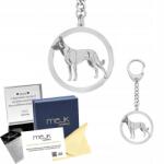 Mejk Jewellery Malinois Kulcstartó Kutyával Ezüst925 Ajándék Kulcstartó Gravírozás Ingyenes (BE R529)