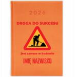 FunnyCase Könyvnaptár 2026 Út A Sikerhez *név* Narancssárga Ajándék Minták (Kalendarz Pomarańcza DROGA DO SUKCESU *IMIĘ*)