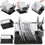 BK Nagy Méretű Álló Edényszárító, Edénycsepegtető És Evőeszköztartó XL Tálca (SUSZARKA DO NACZYŃ OCIEKACZ 5901801508908)