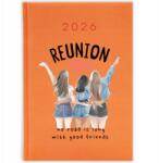  Könyvnaptár A5 2026 Narancssárga tervező nőknek Reunion Girls Wz (Kalendarz 26 Pomarańczowy Reunion Girls)