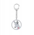 Mejk Jewellery Kulcstartó kutyával Podenco Ibiza Ezüst 925 Ajándék Nő Gravírozás (Podenco z Ibizy - Podenco Ibicenco)