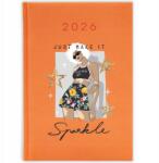  Könyvnaptár A5 2026 Narancssárga tervező Ajándék Make It Sparkle Wz (Kalendarz 26 Pomarańczowy Make It Sparkle)