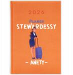 FunnyCase Könyvnaptár 2026 Légiutas-kísérő Tervező Narancssárga Ajándék Minták (Kalendarz Pomarańczowy PLANER STEWARDESSY)