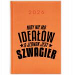 FunnyCase Könyvnaptár 2026 Azonban Van Sógor Narancssárga Ajándék Minták (Kalendarz Pomarańczowy JEDNAK JEST SZWAGIER)