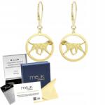 Mejk Jewellery Arany fülbevaló border terrier fajtájú kutyával 925 fehér Ajándék Gravírozás Ingyenes (KOLCZYKI Z BORDER TERRIER)