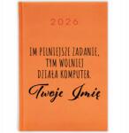  Naptár 2026 Narancssárga A5 Ajándék Irodai Használatra Korpo Sürgős Feladat (KALENDARZ POMARAŃCZOWY PILNE ZADANIE)