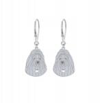 Mejk Jewellery Ezüst fülbevaló Coton de Tulear kutyával 925 Ajándék Dedikálás Gravírozás Ingyen (Kolczyki z Coton de Tulear)
