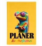 FunnyCase Könyvnaptár 2026 A5 Sárga Napi határidőnapló Kaméleon tervező Minták (Kalendarz Planer Kameleona Żółty)