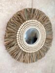 BALI BALI Kézzel Készített Boho Kör Tükör Baliról (Lustro BOHO)