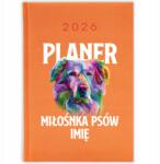  Narancssárga Naptár 2026 A5 Határidőnapló Ajándék Név Kutyus Juhászkutya Wz (KALENDARZ 2026 POMARAŃCZOWY OWCZAREK)