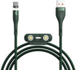 Baseus Кабел с магнитни конектори за Apple продукти с Lightning, microUSB и USB-C (100 см) - Baseus Zinc Magnetic Safe Fast Charging Data Cable (CA1T3-A06) (зелен) (CA1T3-A06)