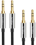 TechRise Комплект от 2 броя качествени 3.5 мм аудио кабела (150 см и 250 см) - TechRise CAC05327BA02 2-Pack Nylon Braided Premium Auxiliary Aux Audio Cable Cord (черен) (CAC05327BA02)