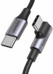 UGREEN USB-C към USB-C кабел за устройства с USB-C порт (100 см) - Ugreen Angled USB-C to USB-C Data Cable 100W (черен) (US334)