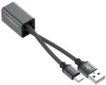 LDNIO Кабел тип ключодържател за всички устройства с USB-C конектор (10 см) - LDNIO LC98 Durable USB-C to USB-A Cable 2.4A (тъмносив) (LC98)