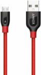 Anker Качествен плетен кабел за зареждане на устройства с microUSB порт (90 см) - Anker Powerline+ Nylon Micro USB cable 90 cm (червен) (A8142G91)